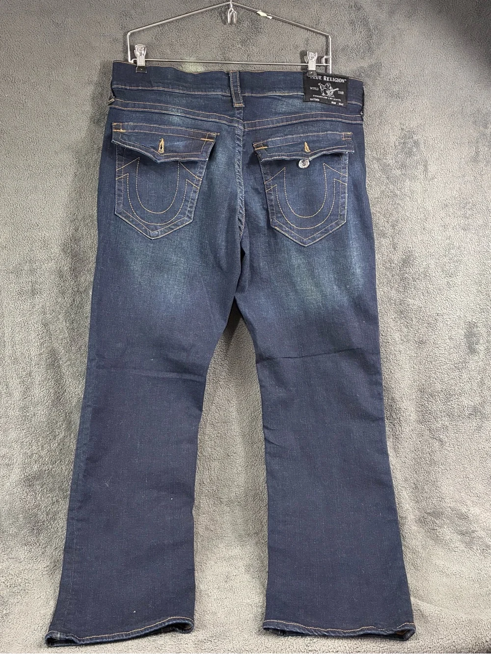 True Religion Ricky Relaxed Straight jeans in a dark indigo wash